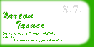 marton tasner business card